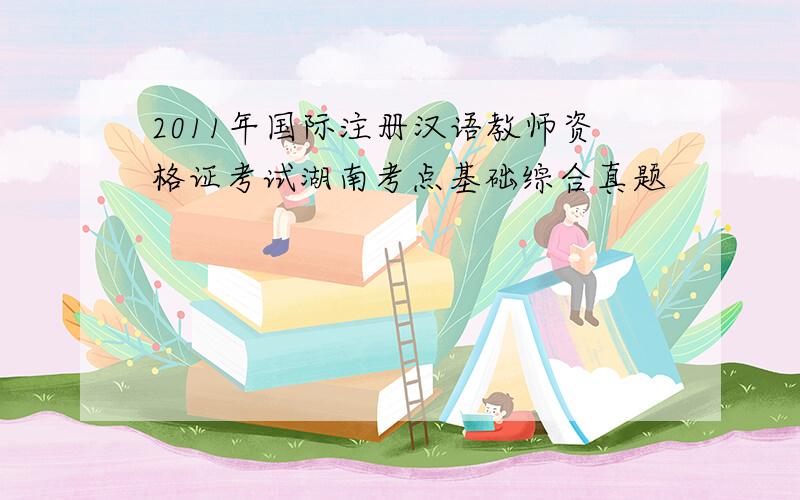 2011年国际注册汉语教师资格证考试湖南考点基础综合真题
