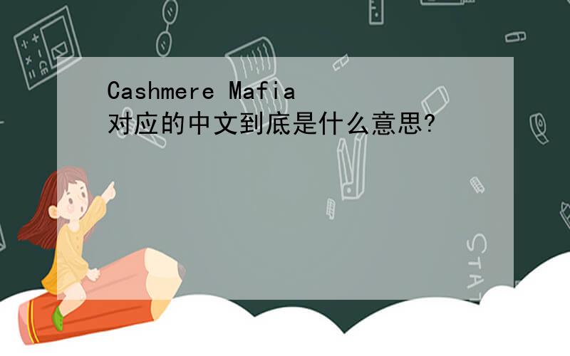 Cashmere Mafia对应的中文到底是什么意思?