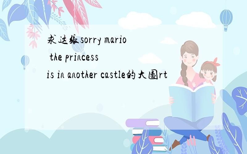 求这张sorry mario the princess is in another castle的大图rt