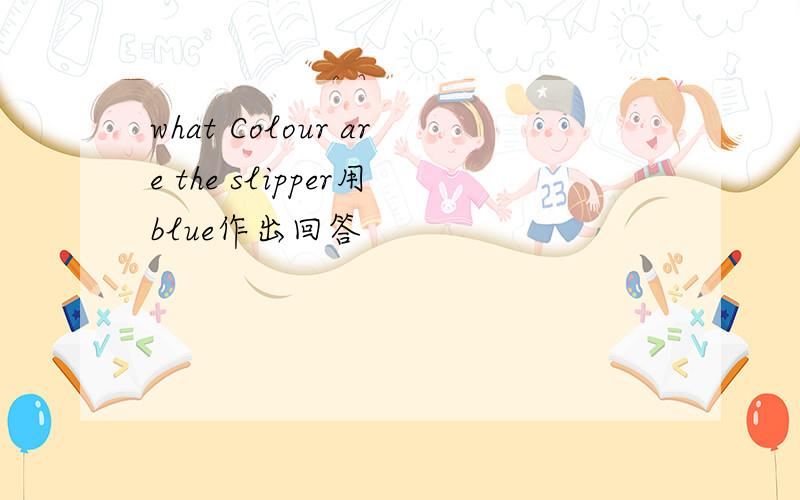 what Colour are the slipper用blue作出回答