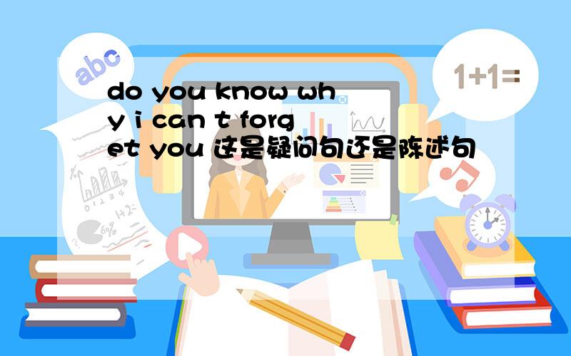 do you know why i can t forget you 这是疑问句还是陈述句