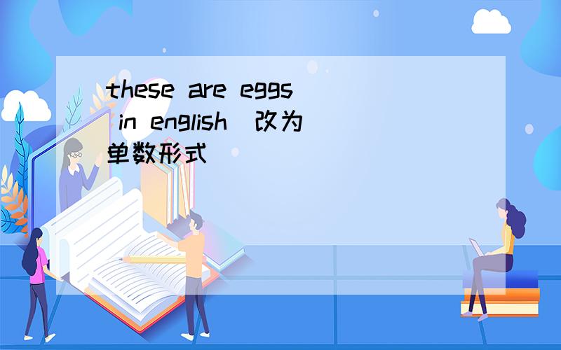 these are eggs in english(改为单数形式）