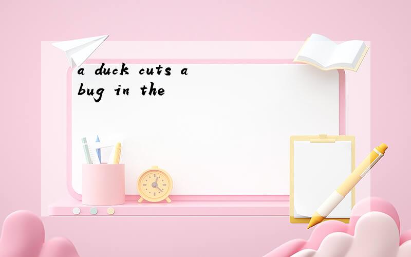 a duck cuts a bug in the