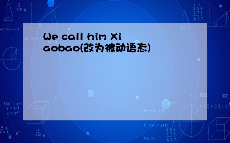 We call him Xiaobao(改为被动语态)