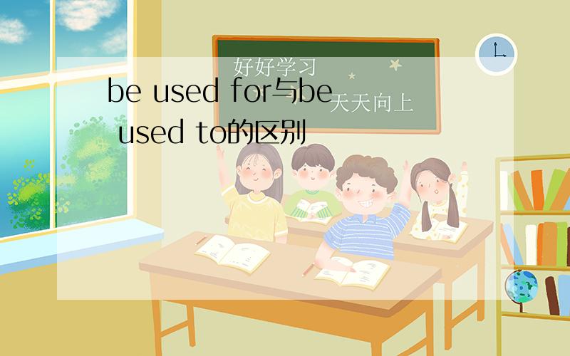 be used for与be used to的区别