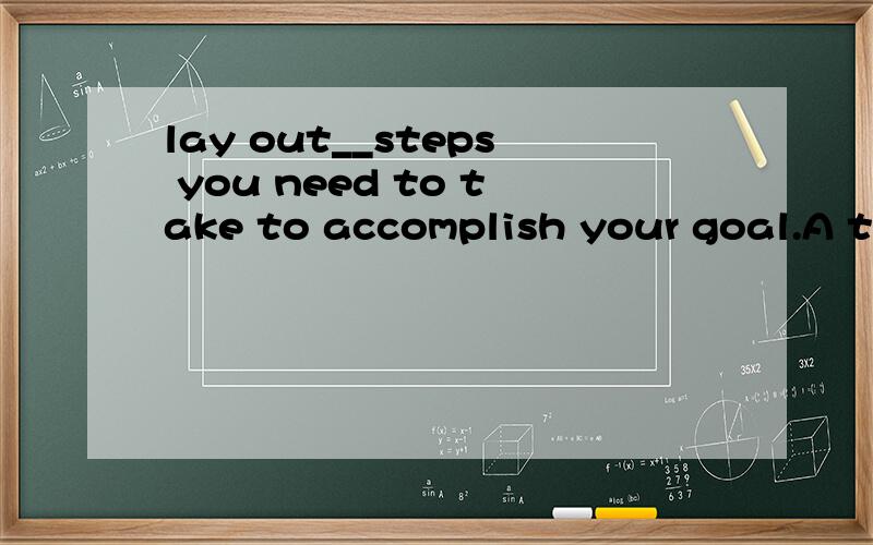 lay out__steps you need to take to accomplish your goal.A the B what请问此句用what错误在哪?