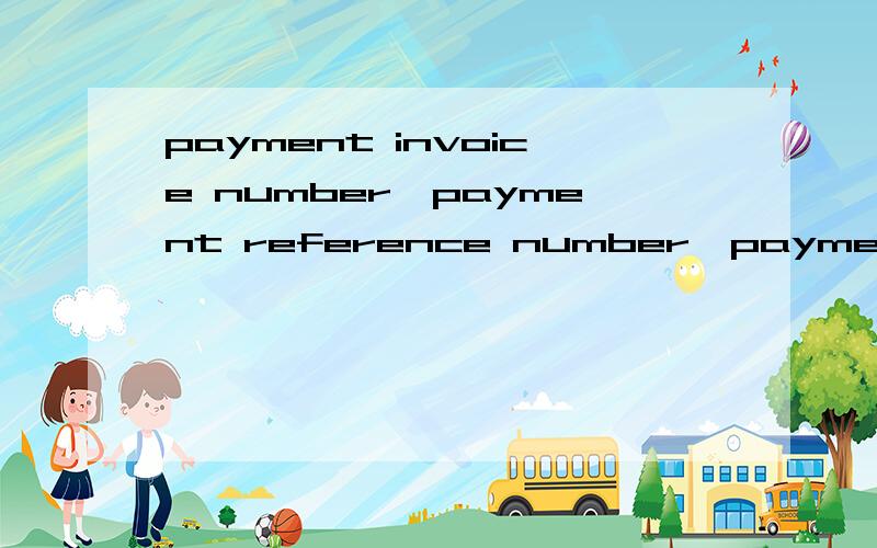 payment invoice number,payment reference number,payment approval number,application 这后面全是一个：N/A希望能解答下·还有application number