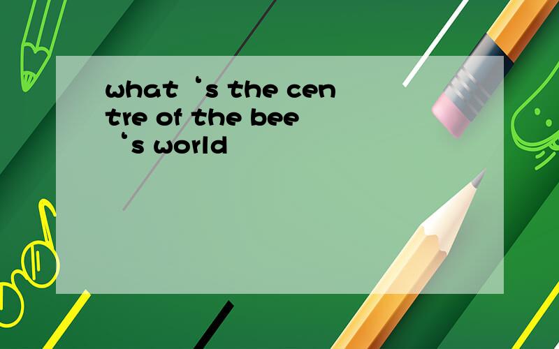what‘s the centre of the bee‘s world