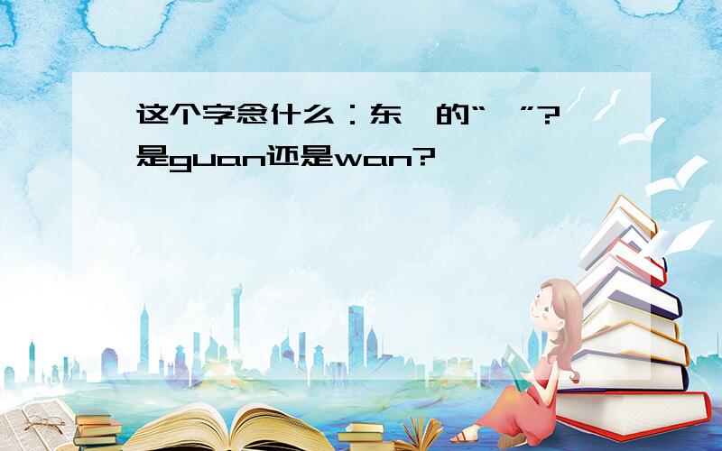 这个字念什么：东莞的“莞”?是guan还是wan?