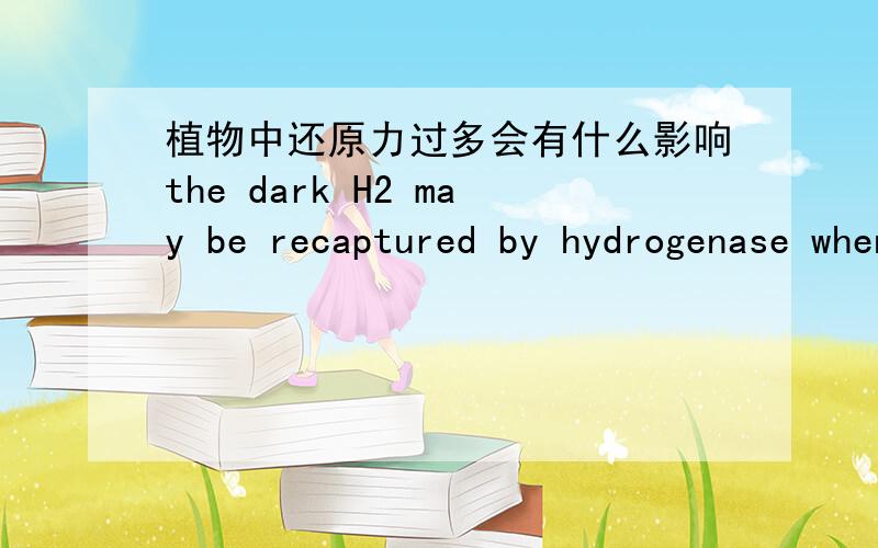 植物中还原力过多会有什么影响the dark H2 may be recaptured by hydrogenase when the intracellular reducing power of the cells decreases to low values,当还原力降低到一定的程度使得氢化酶将氢气夺回,还原力过多对植