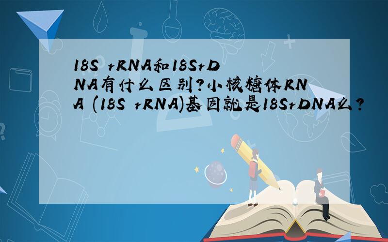 18S rRNA和18SrDNA有什么区别?小核糖体RNA (18S rRNA)基因就是18SrDNA么?