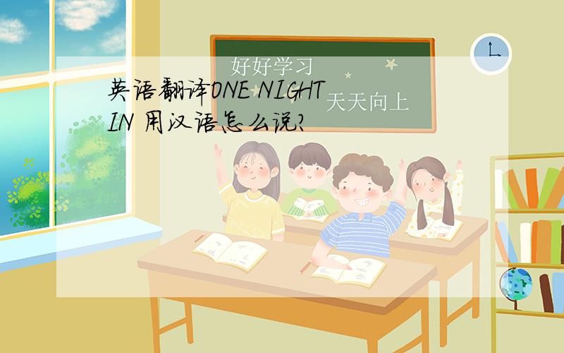英语翻译ONE NIGHT IN 用汉语怎么说?