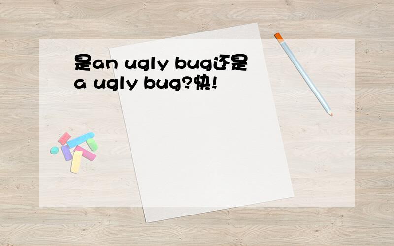 是an ugly bug还是a ugly bug?快!