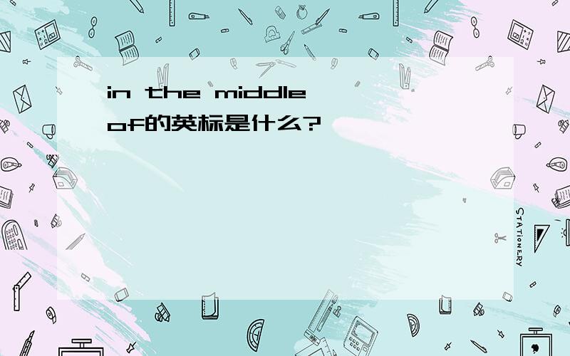 in the middle of的英标是什么?