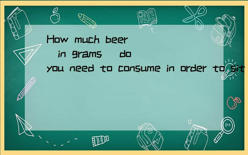 How much beer (in grams) do you need to consume in order to sit in a Prof.Jung’sPhysics of Sports class that lasts 80 minutes?Assume that the beer is the only source of energyfor this activity and you do not use any of the stored energy in your bod