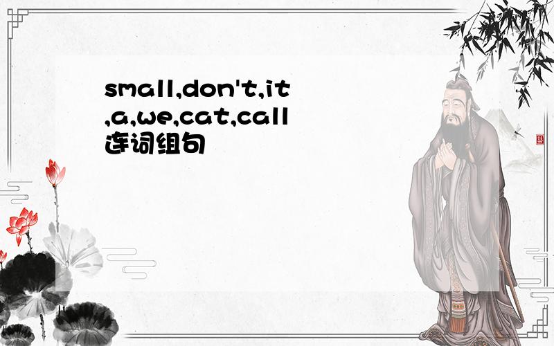 small,don't,it,a,we,cat,call连词组句