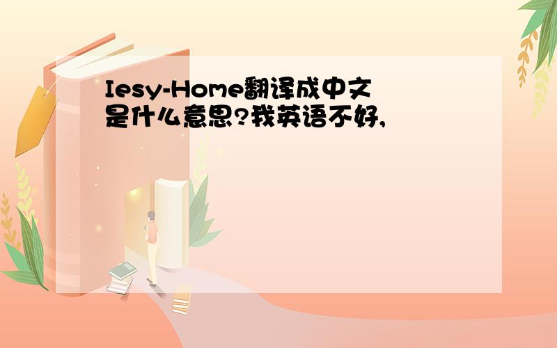 Iesy-Home翻译成中文是什么意思?我英语不好,