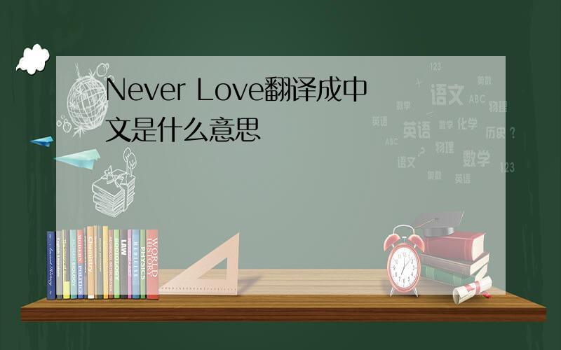 Never Love翻译成中文是什么意思