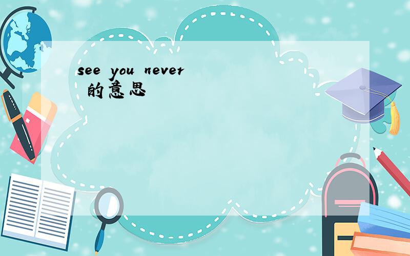 see you never  的意思