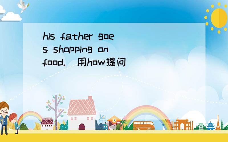 his father goes shopping on food.(用how提问)