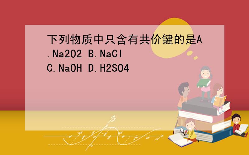 下列物质中只含有共价键的是A.Na2O2 B.NaCl C.NaOH D.H2SO4