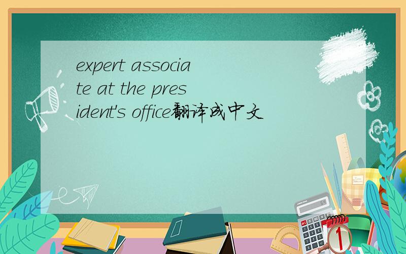 expert associate at the president's office翻译成中文