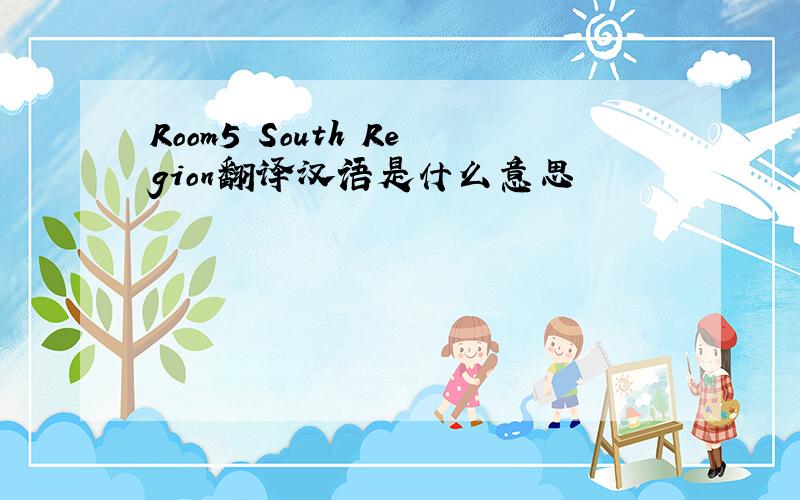 Room5 South Region翻译汉语是什么意思