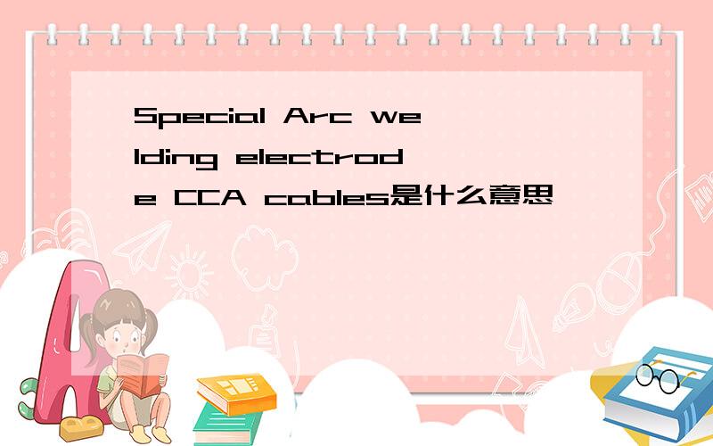 Special Arc welding electrode CCA cables是什么意思