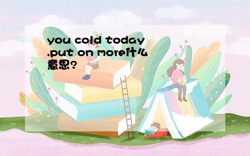you cold today.put on more什么意思?