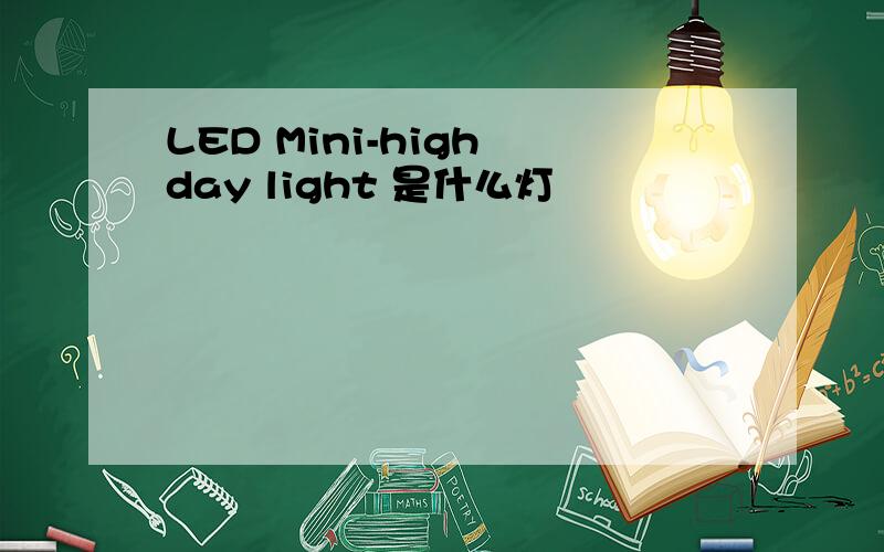 LED Mini-high day light 是什么灯