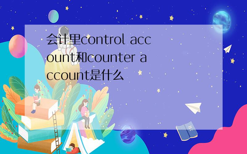 会计里control account和counter account是什么