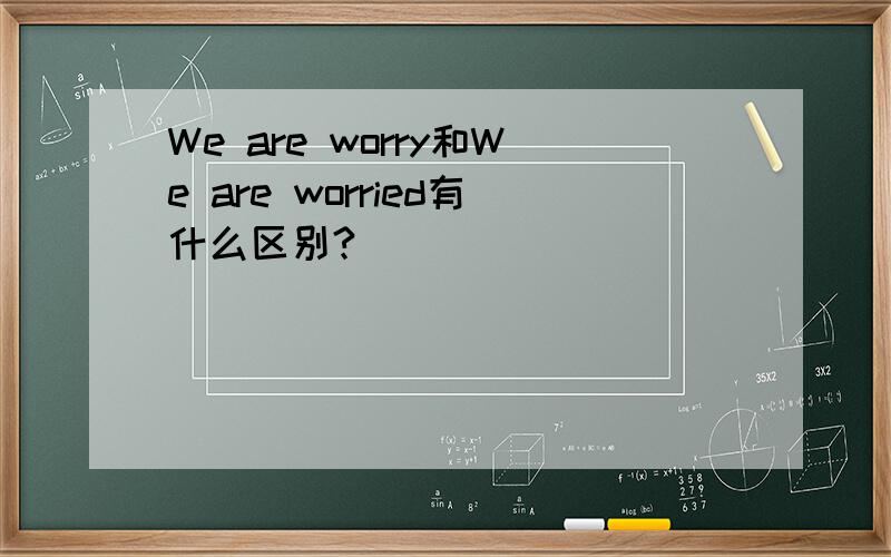 We are worry和We are worried有什么区别?