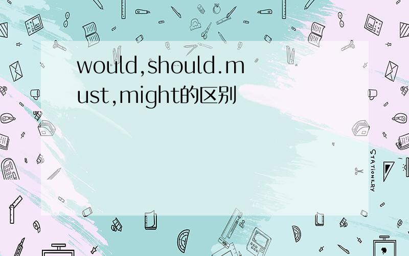would,should.must,might的区别