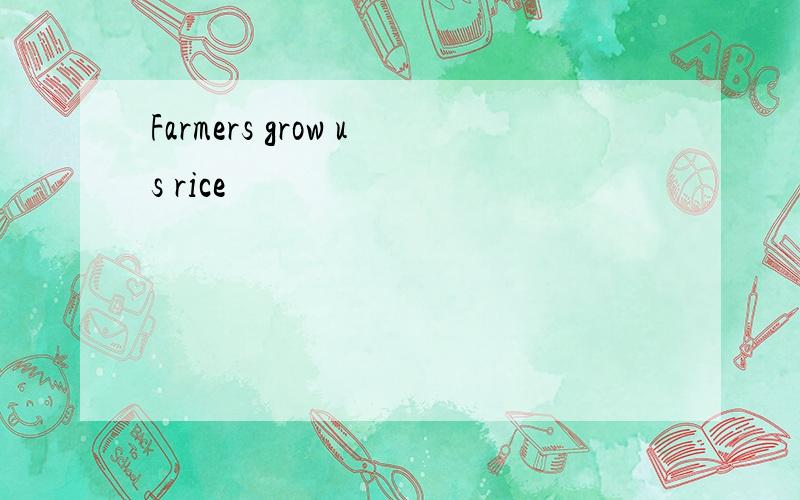Farmers grow us rice