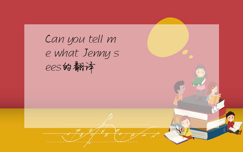 Can you tell me what Jenny sees的翻译