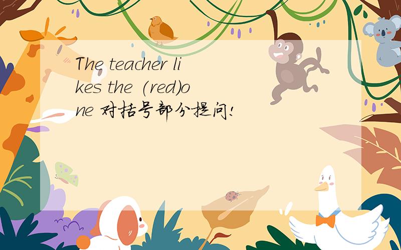 The teacher likes the (red)one 对括号部分提问!
