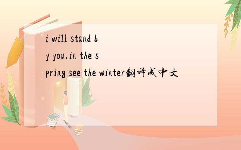 i will stand by you,in the spring see the winter翻译成中文