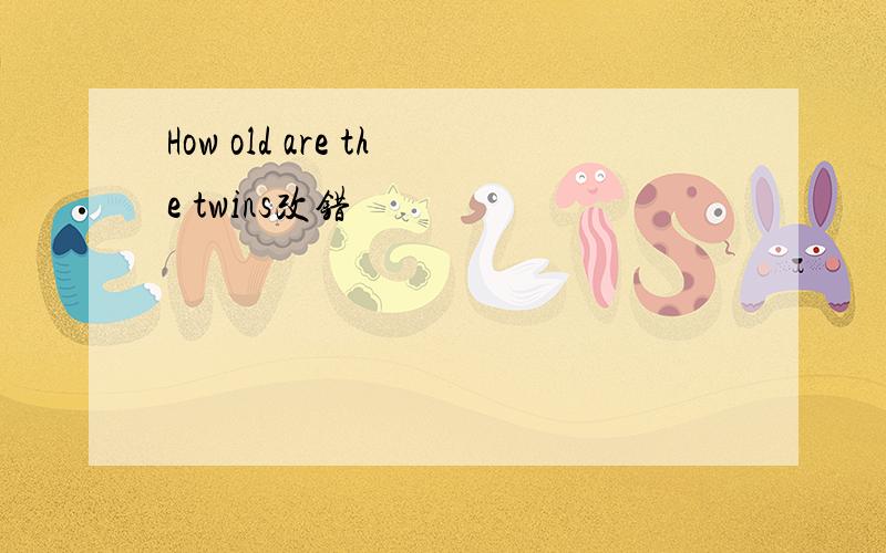 How old are the twins改错