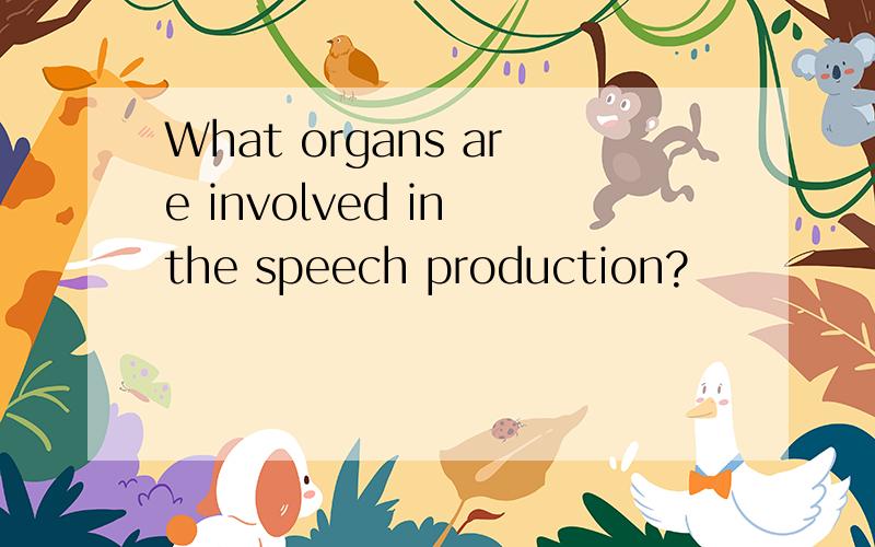 What organs are involved in the speech production?