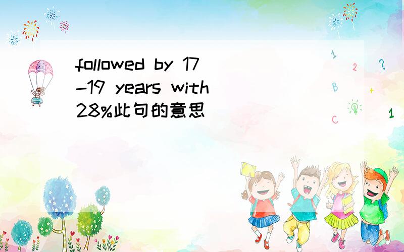 followed by 17-19 years with28%此句的意思