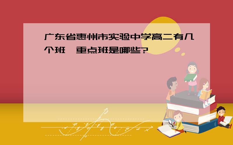 广东省惠州市实验中学高二有几个班,重点班是哪些?