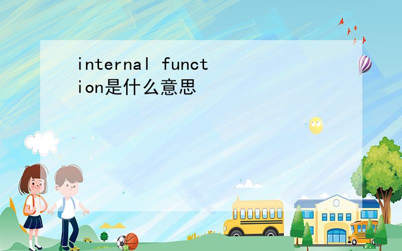 internal function是什么意思