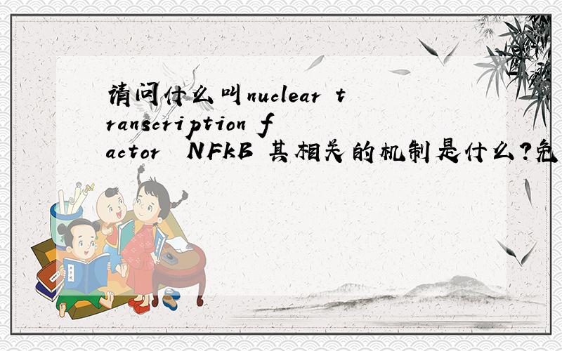 请问什么叫nuclear transcription factor  NFkB 其相关的机制是什么?免疫反应过程涉及到的因子,但具体内容不知