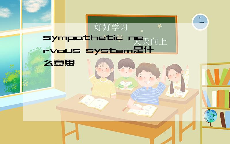 sympathetic nervous system是什么意思