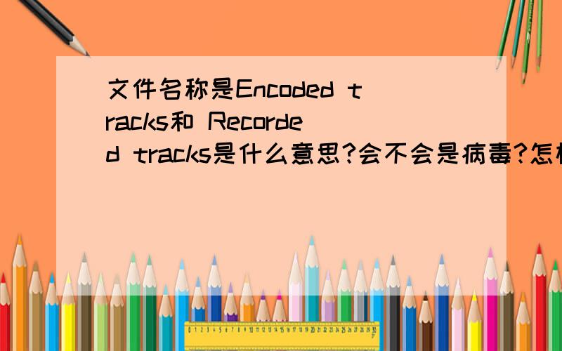文件名称是Encoded tracks和 Recorded tracks是什么意思?会不会是病毒?怎样知道一个文件是不是病毒?