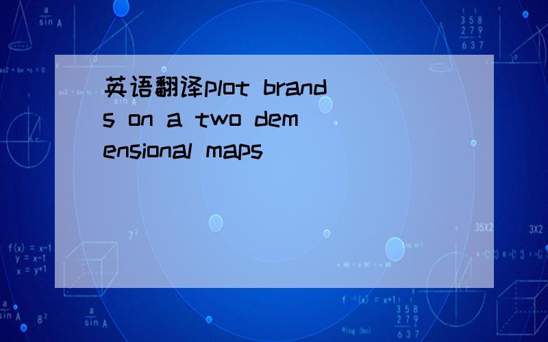 英语翻译plot brands on a two demensional maps