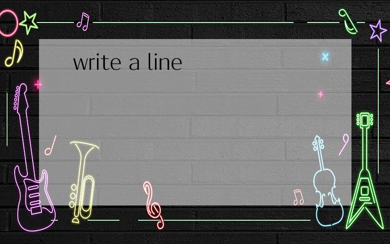 write a line