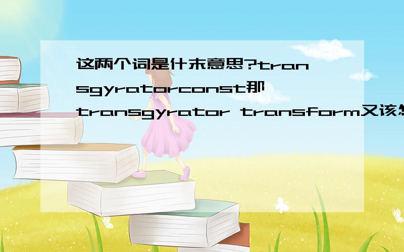 这两个词是什末意思?transgyratorconst那transgyrator transform又该怎样理解呢？