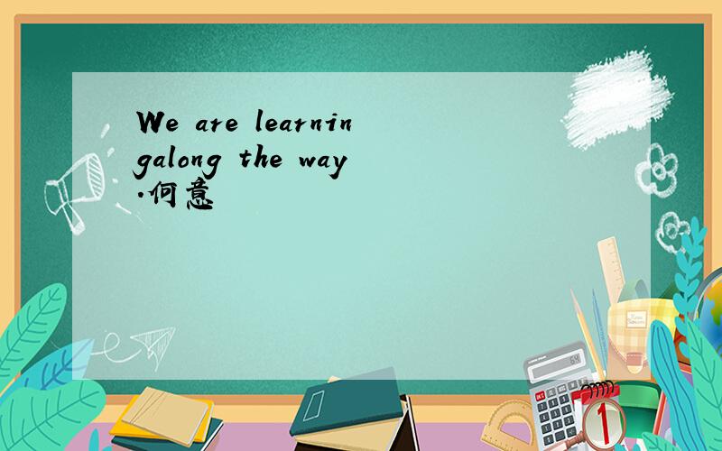 We are learningalong the way.何意