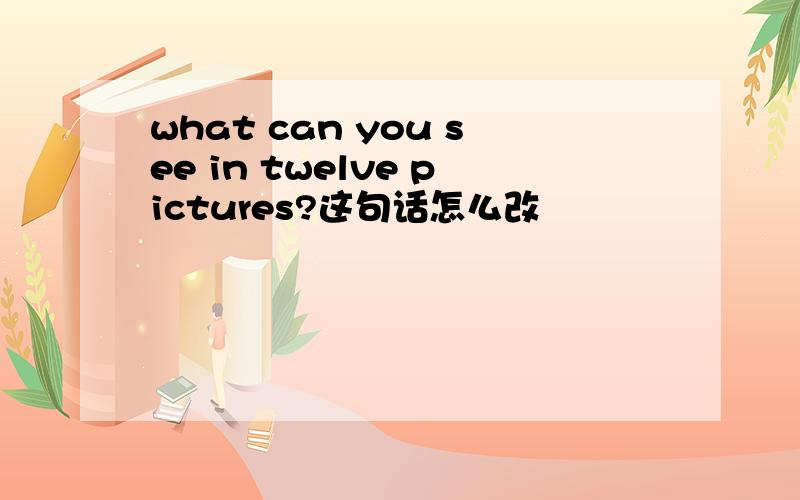 what can you see in twelve pictures?这句话怎么改